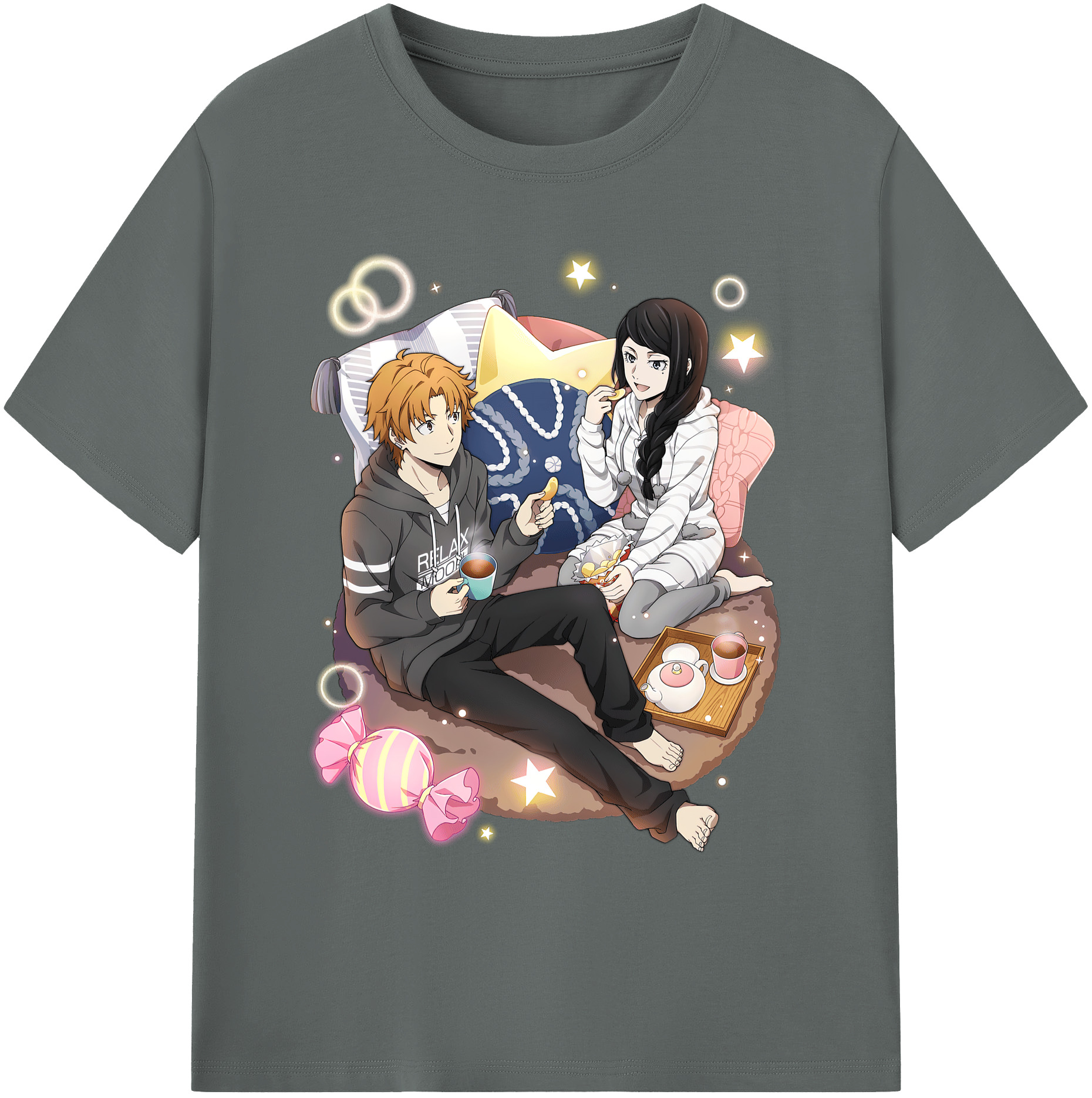 （画像用） 文豪ストレイドッグス Bungo Stray Dogs 綿100％ メンズ半袖Tシャツ｜肌触りやわらか＆通気性
